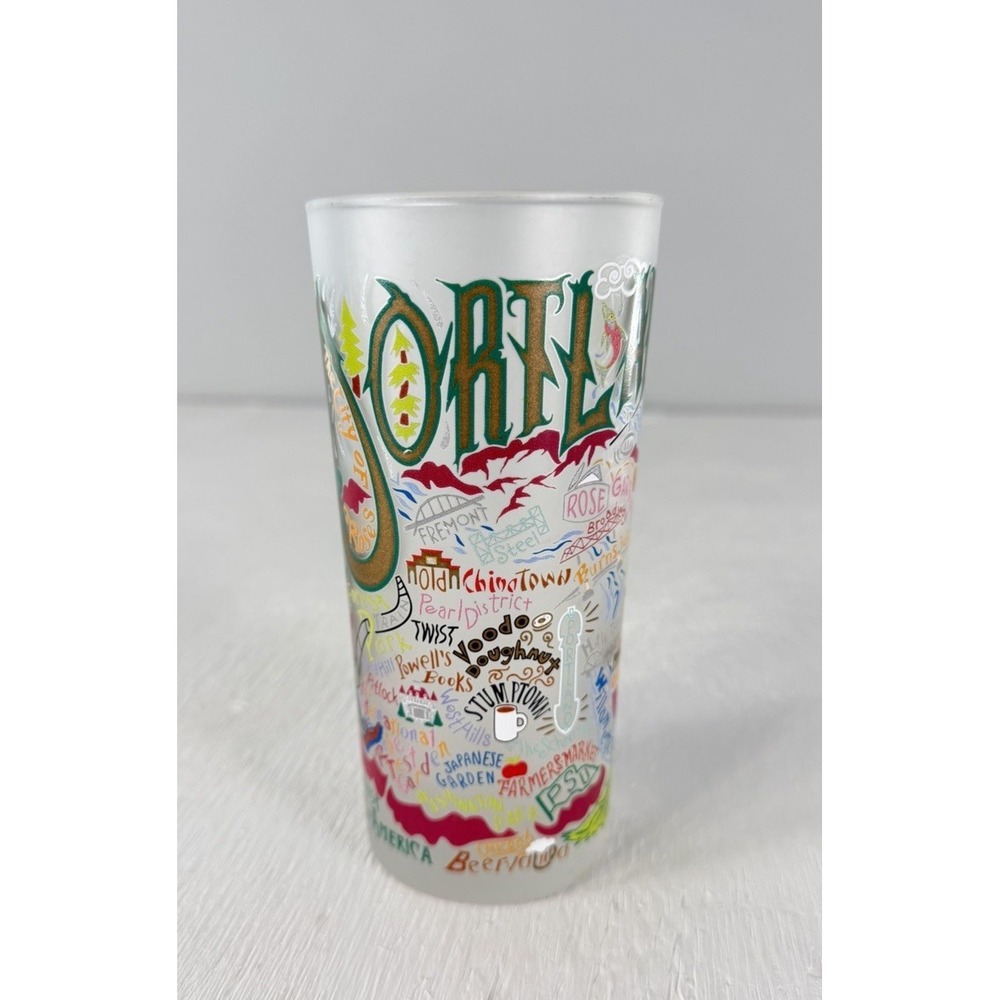 Vintage SCARCE PORTLAND Oregon Drinking Glass | State‎ Collection Collection